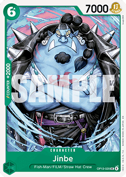 (029) One Piece TCG OP13: Carrying on his Will Single: Jinbe (OP13-029)  Uncommon