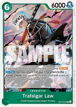 (031) One Piece TCG OP13: Carrying on his Will Single: Trafalgar Law (OP13-031)  Rare