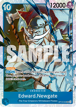 (042) One Piece TCG OP13: Carrying on his Will Single: Edward.Newgate (OP13-042) (V.1)  Super Rare
