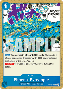 (058) One Piece TCG OP13: Carrying on his Will Single: Phoenix Pyreapple (OP13-058)  Uncommon