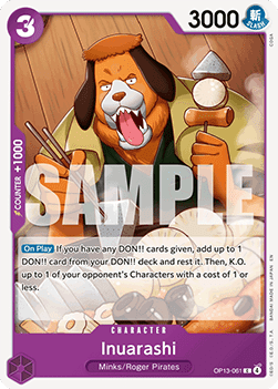 (061) One Piece TCG OP13: Carrying on his Will Single: Inuarashi (OP13-061)  Common