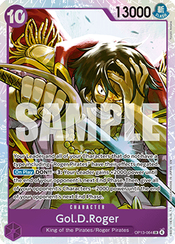 (064) One Piece TCG OP13: Carrying on his Will Single: Gol.D.Roger (OP13-064) (V.1)  Super Rare