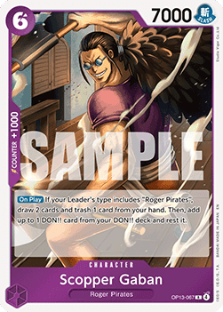 (067) One Piece TCG OP13: Carrying on his Will Single: Scopper Gaban (OP13-067)  Rare
