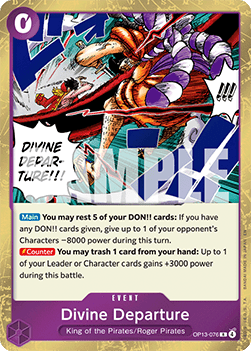 (076) One Piece TCG OP13: Carrying on his Will Single: Divine Departure (OP13-076) (V.1)  Rare