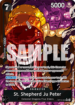 (084) One Piece TCG OP13: Carrying on his Will Single: St. Shepherd Ju Peter (OP13-084) (V.2)  Alternate Art