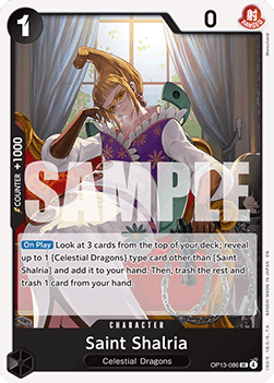 (086) One Piece TCG OP13: Carrying on his Will Single: Saint Shalria (OP13-086)  Uncommon