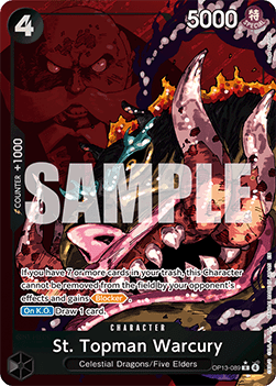 (089) One Piece TCG OP13: Carrying on his Will Single: St. Topman Warcury (OP13-089) (V.2)  Alternate Art