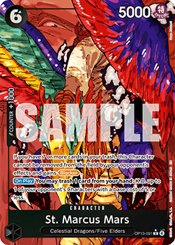 (091) One Piece TCG OP13: Carrying on his Will Single: St. Marcus Mars (OP13-091) (V.2)  Alternate Art