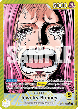 (100) One Piece TCG OP13: Carrying on his Will Single: Jewelry Bonney (OP13-100) (V.2)  Alternate Art