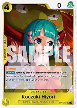 (104) One Piece TCG OP13: Carrying on his Will Single: Kouzuki Hiyori (OP13-104)  Rare