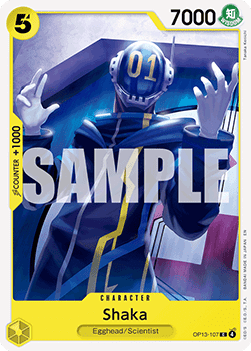 (107) One Piece TCG OP13: Carrying on his Will Single: Shaka (OP13-107)  Common