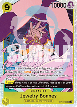 (108) One Piece TCG OP13: Carrying on his Will Single: Jewelry Bonney (OP13-108) (V.1)  Super Rare