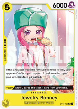 (109) One Piece TCG OP13: Carrying on his Will Single: Jewelry Bonney (OP13-109)  Uncommon