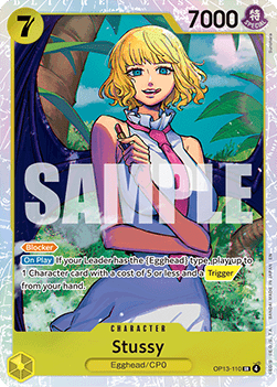 (110) One Piece TCG OP13: Carrying on his Will Single: Stussy (OP13-110) (V.1)  Super Rare