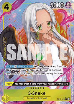 (114) One Piece TCG OP13: Carrying on his Will Single: S-Snake (OP13-114) (V.2)  Alternate Art