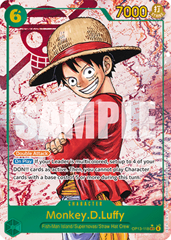 (118) One Piece TCG OP13: Carrying on his Will Single: Monkey.D.Luffy (OP13-118) (V.2)  Alternate Art