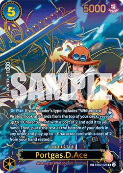 (EB02-028) One Piece TCG OP13: Carrying on his Will Single: Portgas.D.Ace (EB02-028)  Special Rare