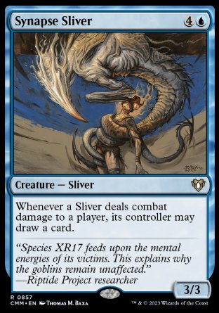 (857) Magic The Gathering Commander Masters: Extras Single: Synapse Sliver  Rare