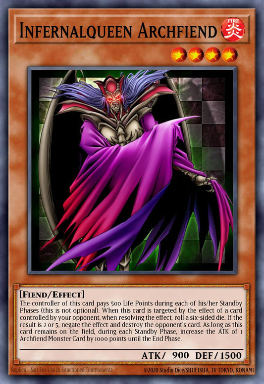 (071) YuGiOh TCG DCR: Dark Crisis Single: Infernalqueen Archfiend (V.1 - Rare)  Rare