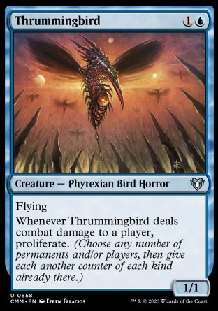 (858) Magic The Gathering Commander Masters: Extras Single: Thrummingbird  Uncommon