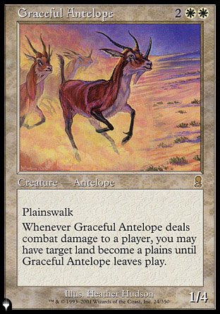 (024) Magic The Gathering The List Single: Graceful Antelope  Rare