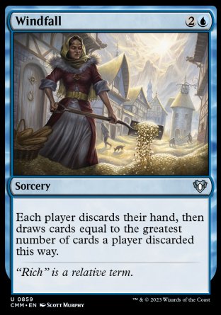 (859) Magic The Gathering Commander Masters: Extras Single: Windfall  Uncommon