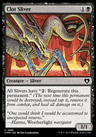 (861) Magic The Gathering Commander Masters: Extras Single: Clot Sliver  Common