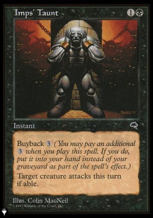 (000) Magic The Gathering The List Single: Imps' Taunt  Uncommon