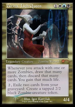 (861) Magic The Gathering Secret Lair Drop Series Single: Varina, Lich Queen Holo Mythic