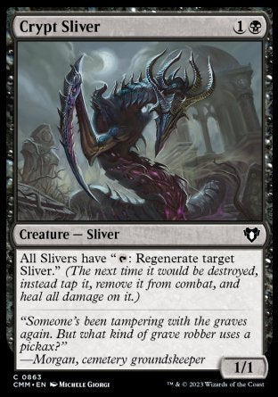 (863) Magic The Gathering Commander Masters: Extras Single: Crypt Sliver  Common