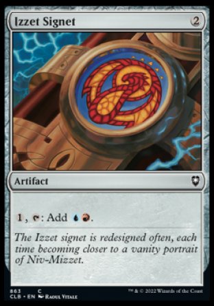(863) Magic The Gathering Commander Legends: Battle for Baldur's Gate: Extras Single: Izzet Signet Holo Common