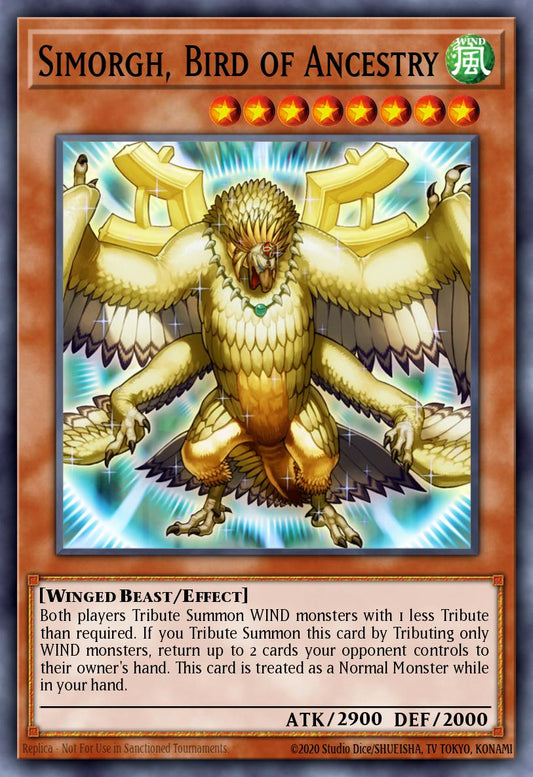 (039) YuGiOh TCG LODT: Light of Destruction Single: Simorgh, Bird of Ancestry (V.2 - Rare)  Rare