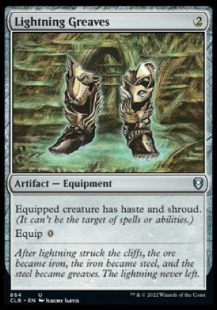 (864) Magic The Gathering Commander Legends: Battle for Baldur's Gate: Extras Single: Lightning Greaves  Uncommon