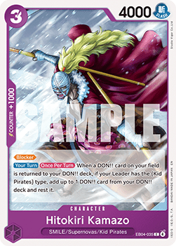 (EB04-035) One Piece TCG The Azure Sea's Seven Single: Hitokiri Kamazo (EB04-035)  Common