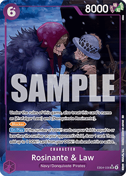 (EB04-038) One Piece TCG The Azure Sea's Seven Single: Rosinante & Law (EB04-038) (V.2)  Alternate Art