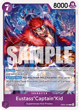(EB04-039) One Piece TCG The Azure Sea's Seven Single: EustassCaptainKid (EB04-039) (V.1)  Rare