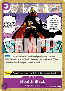 (EB04-041) One Piece TCG The Azure Sea's Seven Single: Stealth Black (EB04-041)  Common