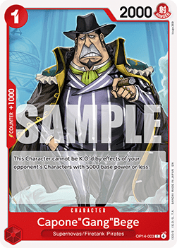 (003) One Piece TCG The Azure Sea's Seven Single: CaponeGangBege (OP14-003)  Common