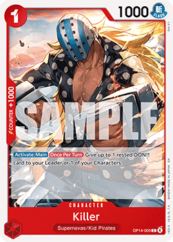 (005) One Piece TCG The Azure Sea's Seven Single: Killer (OP14-005)  Common