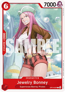 (007) One Piece TCG The Azure Sea's Seven Single: Jewelry Bonney (OP14-007)  Common
