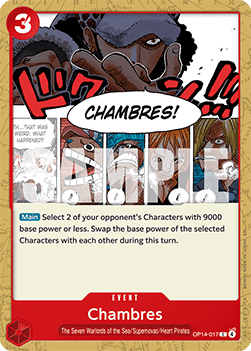 (017) One Piece TCG The Azure Sea's Seven Single: Chambres (OP14-017)  Common