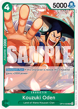 (026) One Piece TCG The Azure Sea's Seven Single: Kouzuki Oden (OP14-026)  Uncommon