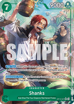 (027) One Piece TCG The Azure Sea's Seven Single: Shanks (OP14-027) (V.2)  Alternate Art