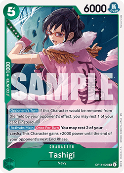 (029) One Piece TCG The Azure Sea's Seven Single: Tashigi (OP14-029)  Rare