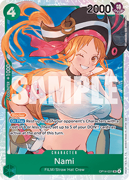 (031) One Piece TCG The Azure Sea's Seven Single: Nami (OP14-031) (V.1)  Super Rare