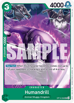 (032) One Piece TCG The Azure Sea's Seven Single: Humandrill (OP14-032)  Uncommon