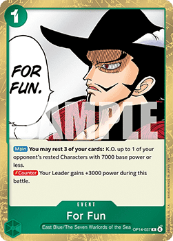 (037) One Piece TCG The Azure Sea's Seven Single: For Fun (OP14-037)  Rare