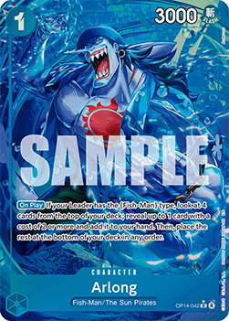 (042) One Piece TCG The Azure Sea's Seven Single: Arlong (OP14-042) (V.2)  Alternate Art