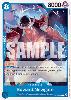 (044) One Piece TCG The Azure Sea's Seven Single: Edward.Newgate (OP14-044)  Common