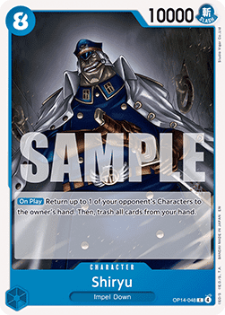 (048) One Piece TCG The Azure Sea's Seven Single: Shiryu (OP14-048)  Common